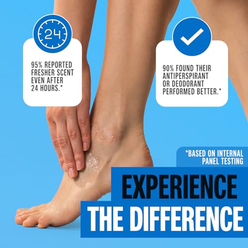 Carpe Exfoliating Foot Scrub - Odor Protection Feet Exfoliator Scrub & Foot Odor Eliminator for Feet - Improves Foot Antiperspirant Performance - Minty Fresh Foot Wash For Women & Men