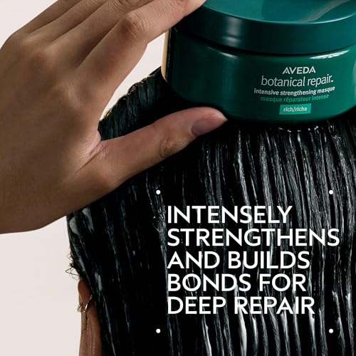 Aveda Botanical Repair Intensive Strengthening Masque Rich | Bond-Building Mask for Stronger Hair | Deep Conditioner | Detangles, Softens Medium to Thick Hair | 94% Naturally Derived*