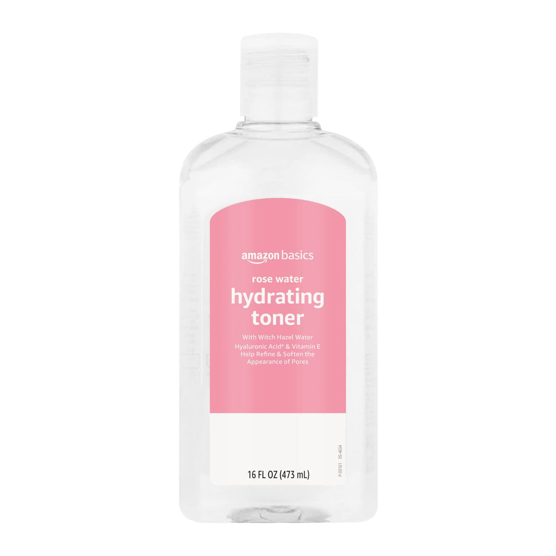 Amazon Basics Rose Water Hydrating Toner, 16 Fluid Ounces, 1-Pack