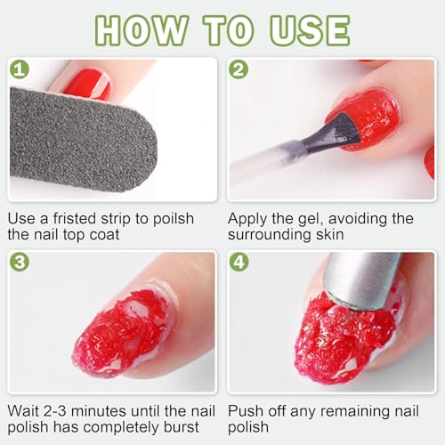 Magic Remover Gel Polish,3PCS Gel Nail Remover,Professional Gel Remover for Nails,Quickly and Easily Removedor de Esmalte Gel (15ML)