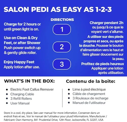 Electric Foot Callus Remover Kit, Elmchee Rechargeable Callous removers 3 Grinding Heads Waterproof Foot Scrubber File, Professional Pedicure Tools kit Feet Care for Dead, Cracked Dry Skin