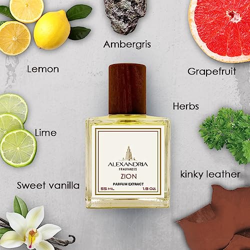 Alexandria Fragrances | Zion |Eau De Parfum | Inspired By R. Elysium | 60ml | The Scent of Divine Magnetism | Apple, Lemon & Lime, Grapefruit, and Exotic Herb Scent