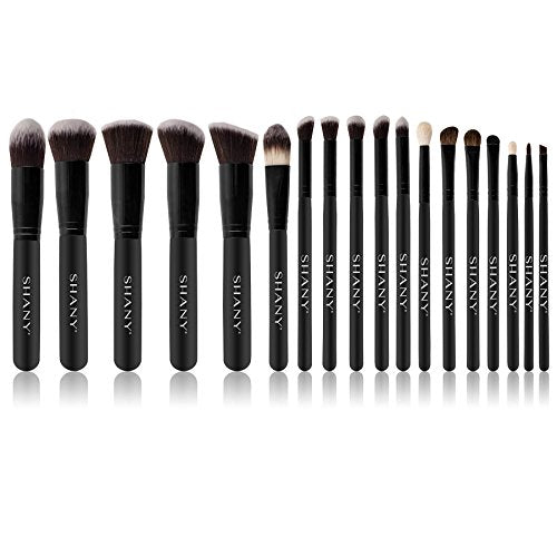 SHANY Makeup Brushes Artisan Easel Elite Cosmetics Make up Brush Set, Complete Kabuki Makeup Brush Set with Standing Convertible Makeup Brush Holder Storage - 18 pcs