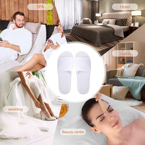 24 Pairs Spa Disposable Slippers Open Toe Non Slip Slippers for Women Men Guests Hotels Home Party Housewarming