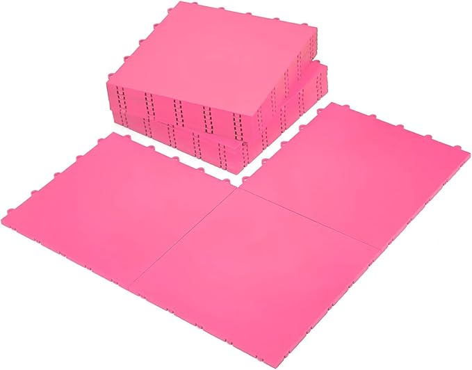 15 Green Tiles - High Durability Colored Flooring Tiles - Interlocking Versatile Training Surface - Roller Skate Derby Indoor&Outdoor, Dance Floor Tiles, Basketball Tiles, Sports Floor