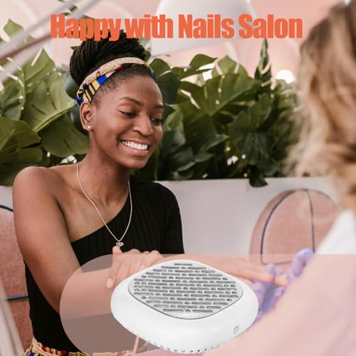 130W Brushless Nail Dust Collector Machine Nail Dust Vacuum Cleaner with Powerful Suction Extractor Fan for Manicure, Professional Nail Filter for Nail Art (Silver Style)