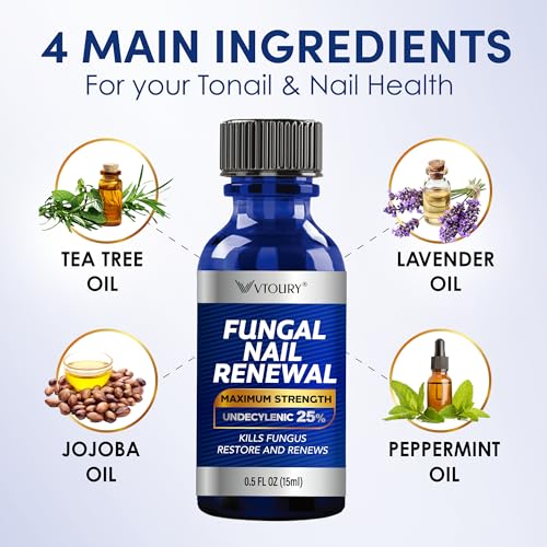 Toenail Fungus Treatment Extra Strength – Nail & Toe Solution with Undecylenic Acid 25% and Tea Tree Oil