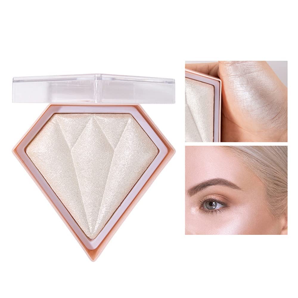 Akary Face Glitter Blush Pink Shimmer Highlighter Blusher Powder Makeup Cosmetics Facial Contour Corrector Shine Rouge (#01 Pear