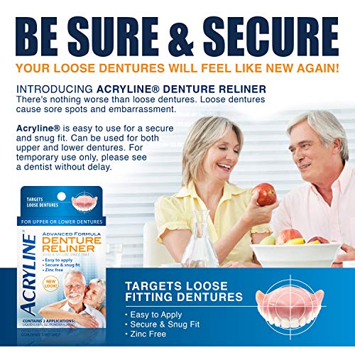 Advanced Formula Denture Reliner - Refit and Tighten Dentures/for Both Upper & Lower Dentures/Easy Application