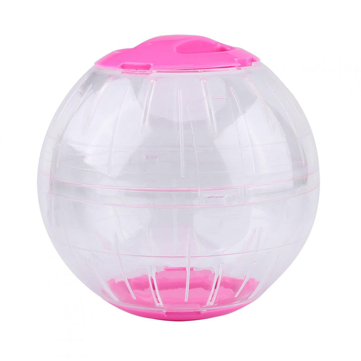 Pink Plastic Toy for Hamsters & Gerbils - 12cm Diameter, Fun Running Activity Small Pet Exercise Ball