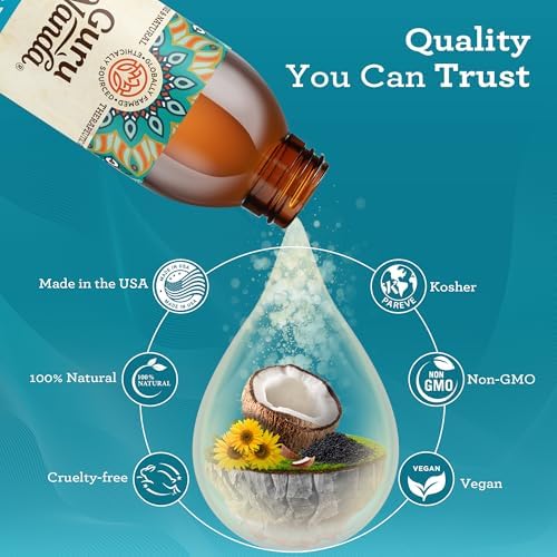 GuruNanda Original Oil Pulling Mouthwash, Promotes Deep Cleaning, With Coconut & Sesame for Teeth & Gum Health & Fresh Breath, ALcohol-free, 3X8.45 Fl Oz