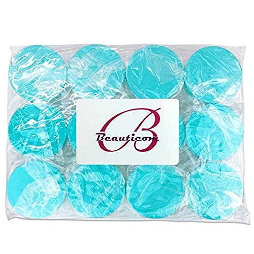 Beauticom 20 gram/20ml Empty Clear Small Round Travel Container Jar Pots with Lids for Make Up Powder, Eyeshadow Pigments, Lotion, Creams, Lip Balm, Lip Gloss, Samples (12 Pieces, Teal)