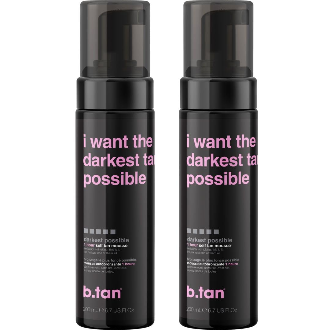 Ultra Dark Self Tanner Mousse Bundle | Fast 1-Hour Express Tanning Foam - 6.7 Fl Oz