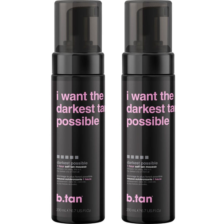 Ultra Dark Self Tanner Mousse Bundle | Fast 1-Hour Express Tanning Foam - 6.7 Fl Oz