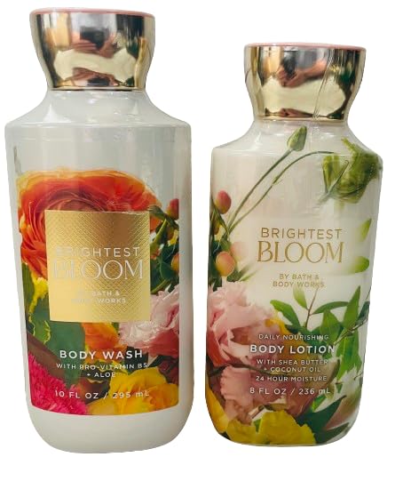 Bath & Body Works Brightest Bloom Body Lotion and Body Gel Wash 2 Piece Set