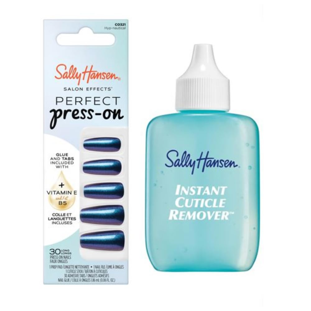 Sally Hansen Instant Cuticle Remover | HYP-Nautical Press-On Nails Kit