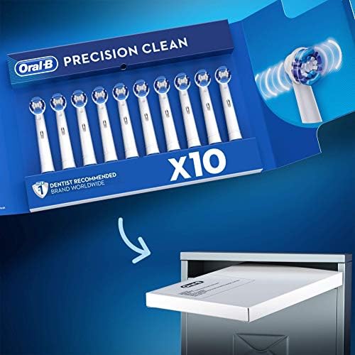 Oral-B Precision Clean Replacement Toothbrush Heads, Pack of 10 – Compatible with Oral-B Electric Toothbrush Handles