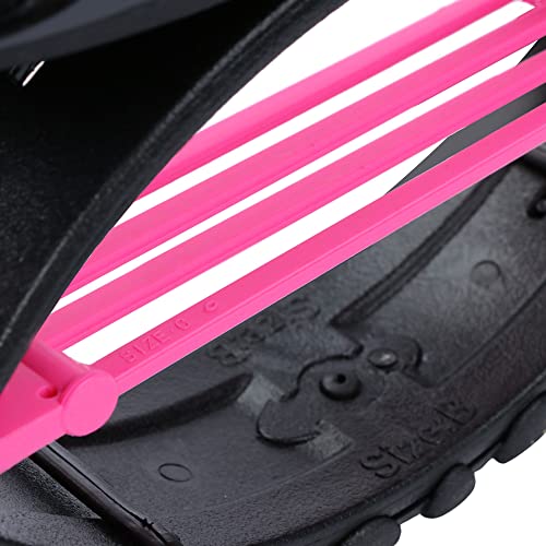 Joyfay Jumping Shoes -Black and Pink Jump Shoes for Athletes and Heavier Users -Professional Fitness Bounce Shoes for Women and Men -Special Edition Jump Boots with 4 pcs Tension Springs (L)