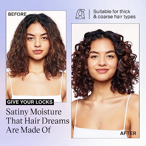 Eva NYC Satin Dream Smoothing Leave-In Cream for Thick Hair, Daily Softening Conditioner, GMO-Free Anti-Frizz, 5.4 fl oz