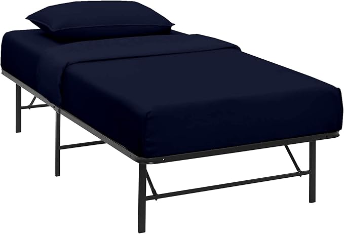 NON Sticky cotton 4 PC Cot Sheets 30x75, 100% Cotton Fitted Cot Sheet- Perfect for Narrow Twin/Rv Bunk/Camping Cot/Guest Bed Replacement, 4-8'' Deep Mattress- Navy Blue Solid,(New_cotset_004)
