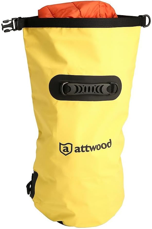 attwood Waterproof Dry Bag or Case - Roll Top Waterproof Backpack Sack or Case Keeps Gear Dry for Kayaking, Swimming, Rafting, Boating, Hiking, Camping and Fishing