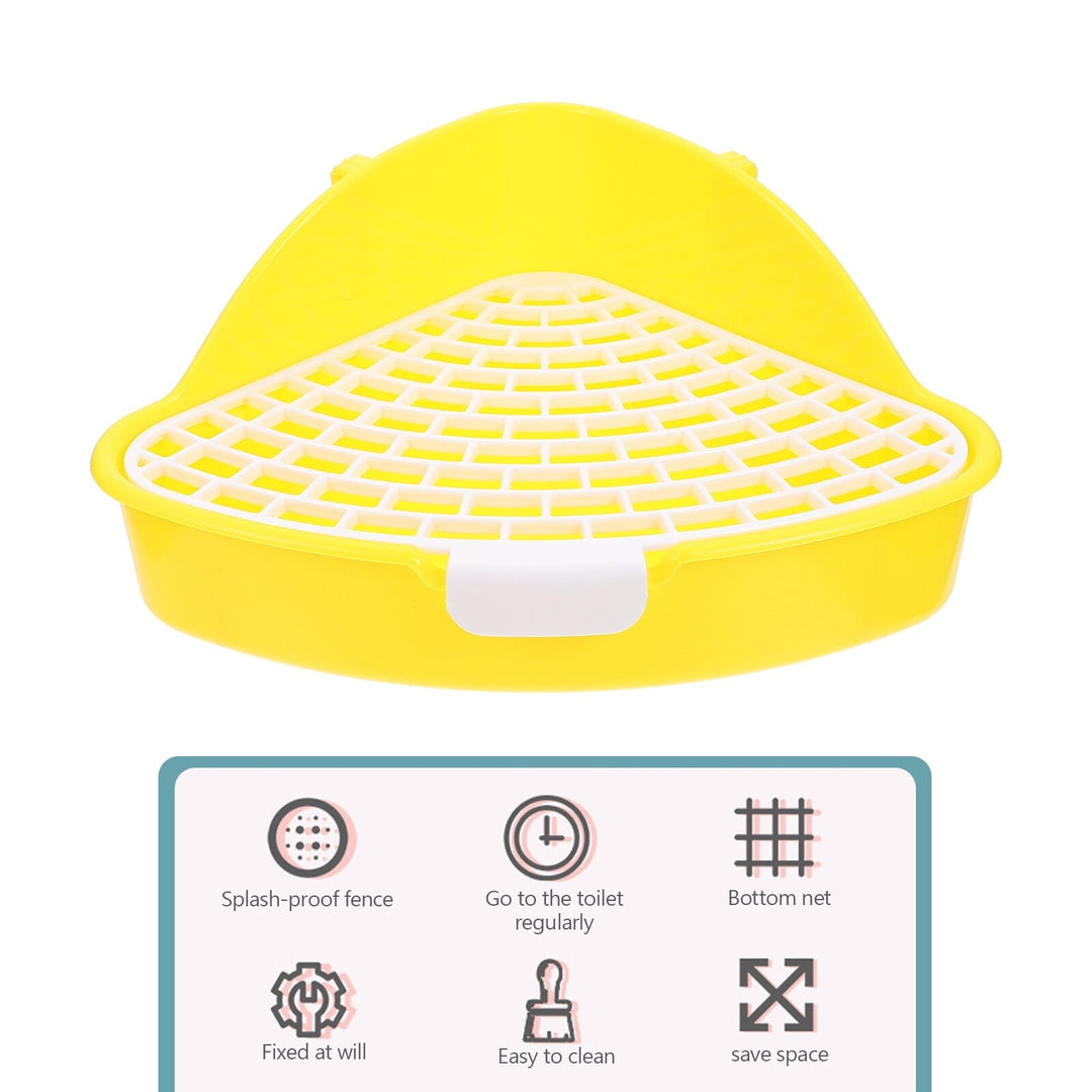 Kesenlong Rabbit Potty Bunny Litter Box Pet Toilet Triangle Potty Trainer Corner Litter Bedding Box