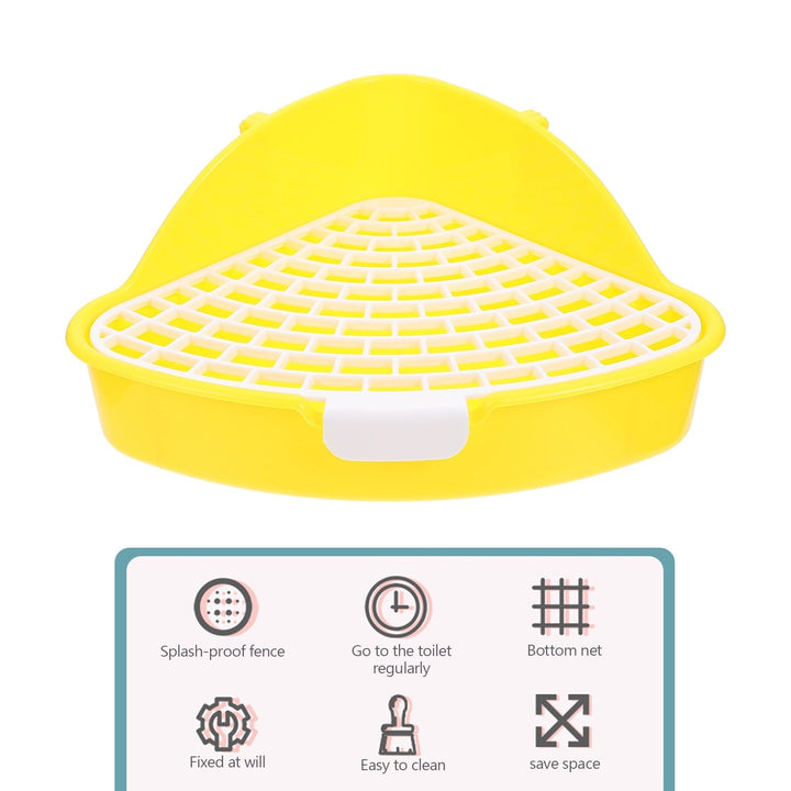Kesenlong Rabbit Potty Bunny Litter Box Pet Toilet Triangle Potty Trainer Corner Litter Bedding Box