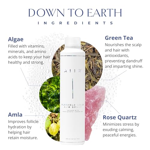 AIIR Flexible Hold Hairspray - Finishing Spray with Light Hold, Soft & Touchable Finish, Enhance Style & Shine, Fight Frizz with Humidity Resistance, Lightweight Hairspray for Fine Thin Hair, 9 oz