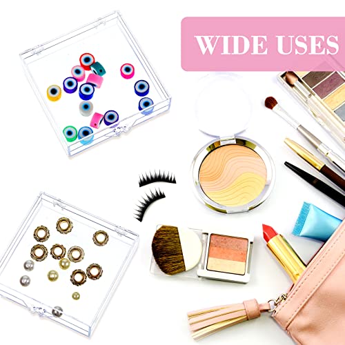 66 Pcs Artificial Nail Storage Box and Nail Art Display Stand Holder Set, 15 Plastic False Nail Packaging Boxes 50 Clear Press on Nail Stand with 5 M Double Sided Tape for Acrylic Nails Practice Salon