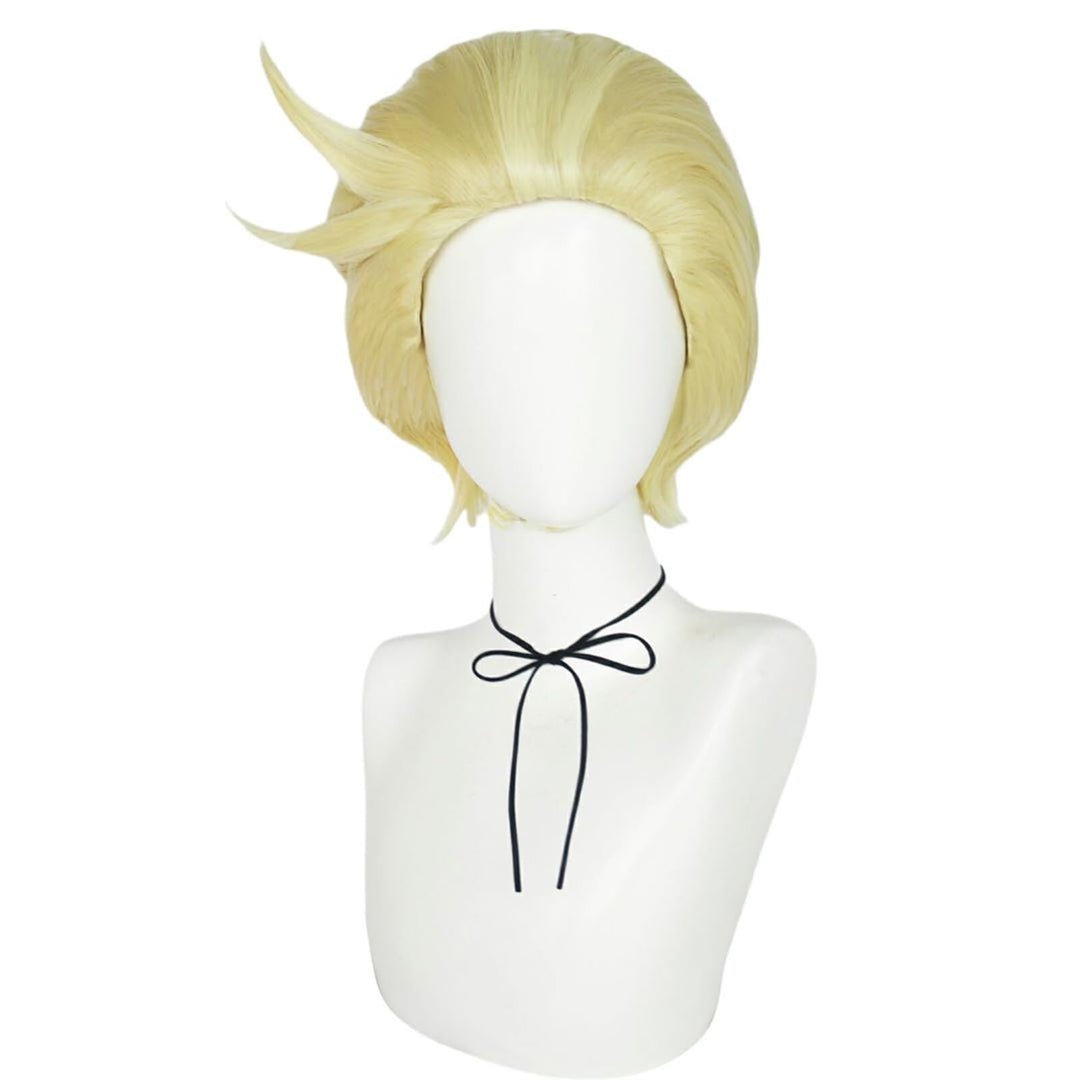 Soyusunny Short Cosplay Wig Costume Halloween Wigs for Men Adult (Blonde Short)