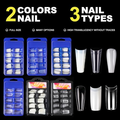 Acrylic Nails Kit Set 29 Colors with UV Lamp & Electric Drill, 2x60ml Monomer - All-in-One Nail Art Supplies for Beginners with Everything