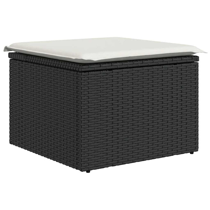 vidaXL Garden Sofa Set Black and White