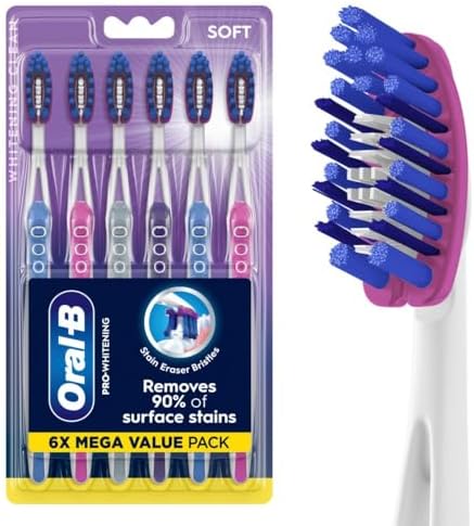 Oral-B 3D White Pro-Flex Toothbrushes, Soft, 6 Count