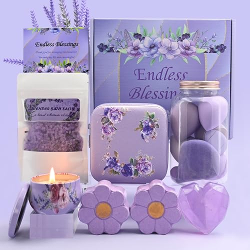 Birthday Gifts for Women, Get Well Gift Basket for Teacher Mom Best Friend Sister Wife, Self Care Package Home Spa Bath Set Present, Anniversary Gift Ideas, Bridal Shower Gifts
