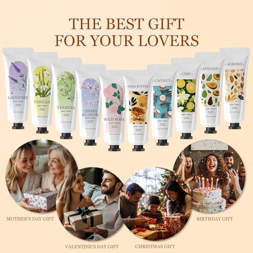 BODY & EARTH 30 Pack Hand Lotion Travel Size – Hand Cream with Shea Butter and Natural Plant-Based Scents, Gifts for Women – Mother's Day, Birthday, Nurse Appreciation, Bridesmaid Gifts
