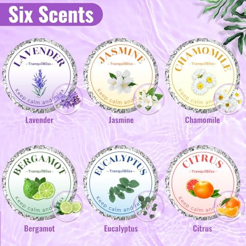 Shower Steamers, Shower Bombs with Natural Fragrance, Self Care& Relaxation, Mother's Day, Christmas Birthday for Women and Mom, Individually Packaged, Purple Set 2 Packs（12 Tablets）