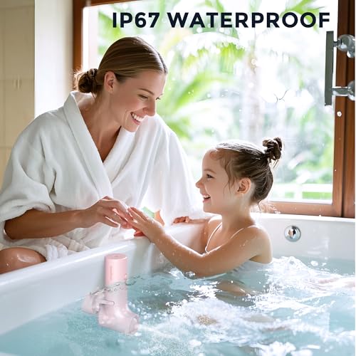 Bath Jets for Tub, Portable Jet Spa for Bathtub, Bubble/Jet Mode, 3-Level Adjustable, Bath Spa for Gifts for Women (Light Pink)