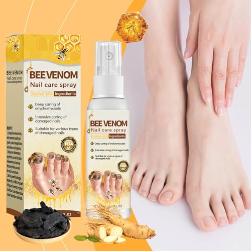 Bee Venom Nail Care Spray, Bee Venom Nail Soothing Spray, Toe Nail Treatments for Damaged Nails, Nail care, Safely and Gently