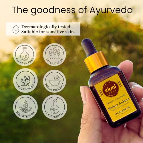 Hair Growth Dht Blocker Serum With Redensyl, Procapil, Ayurvedic Herbs, Amla, Brahmi, Capilia Longa. Follicle Stimulating Serum. Hair Loss Treatment For Women & Men, Thicker Hair 1.01 Fl Oz