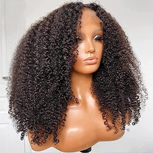 24 Inch Kinkycurly Wig Human Hair 13x4 Lace Front Wigs 180 Density Glueless Wigs Human Hair Pre Plucked Brazilian Kinky Straight Wig Lace Frontal Wigs for Black Women Virgin Human Hair