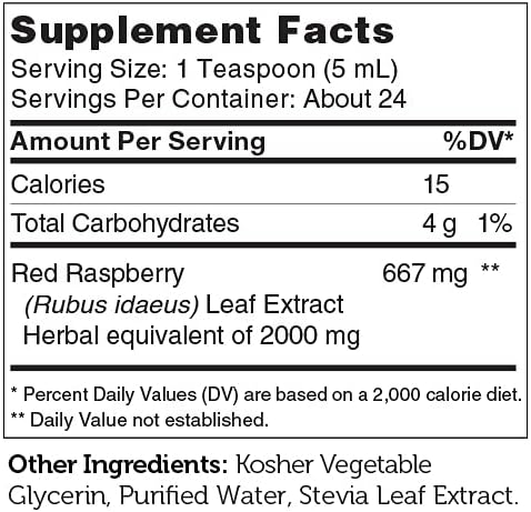Zahler PureBerry, Liquid RED Raspberry Leaf Supplement which Strengthens Uterine Tissue and Muscles, All Natural Liquid Formula That Promotes Uterine Health, Certified Kosher, 4oz