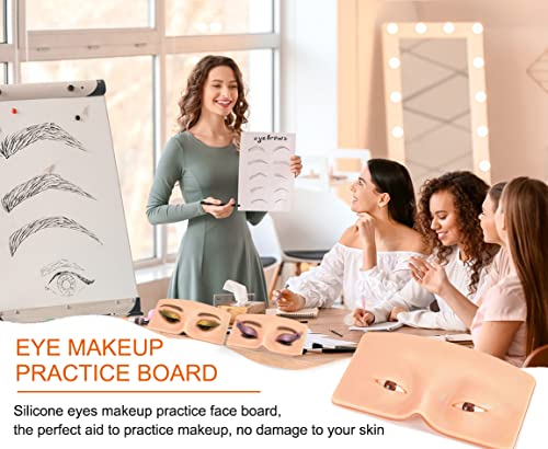 3D Reusable Makeup Mannequin - Practice Face Board with Eyeshadow Palette for Makeup Artists & Beginners