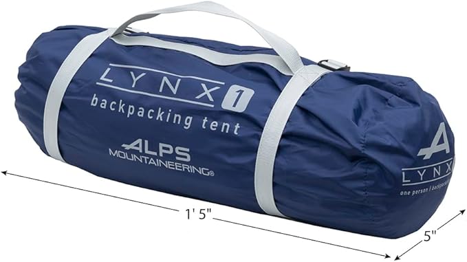 ALPS Mountaineering Lynx 1-Person Tent – Lightweight, Easy Setup, Waterproof, Freestanding Backpacking Tent with Durable Aluminum Poles and Ample Ventilation