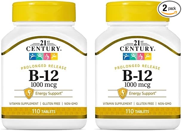 21st Century B 12 1000 mcg Prolonged Release Tablets, 110 Count (Pack of 2)