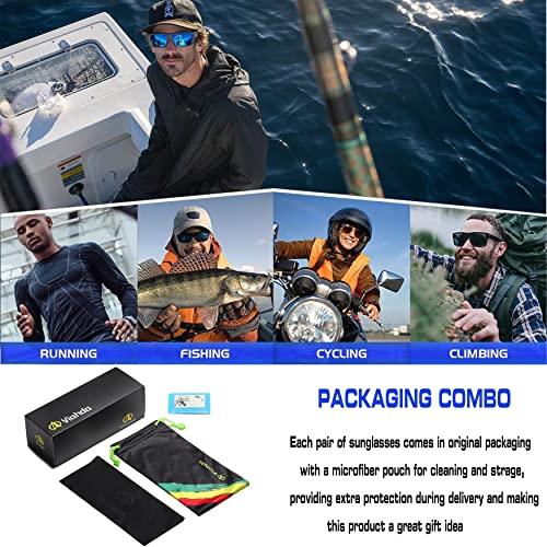 VIAHDA Polarized Sports Sunglasses for Man Cycling Running Fishing Golf Sun glasses Women HD6009