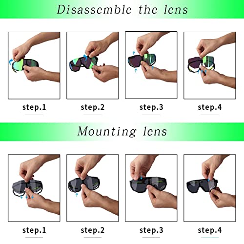 X-TIGER Polarized Sports Sunglasses with 5 Interchangeable Lenses,Mens Womens Cycling Bike Glasses,Baseball Running Fishing Golf Driving Sunglasses