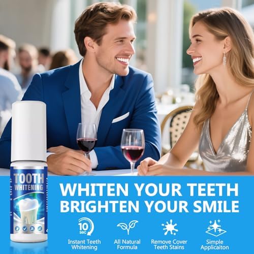 Tooth Paint, Instant Teeth Whitening Paint Kit, Simple & Quick White Paint for Teeth, Safe, Gentle & Long-Lasting, Regain a Bright Smile at Home