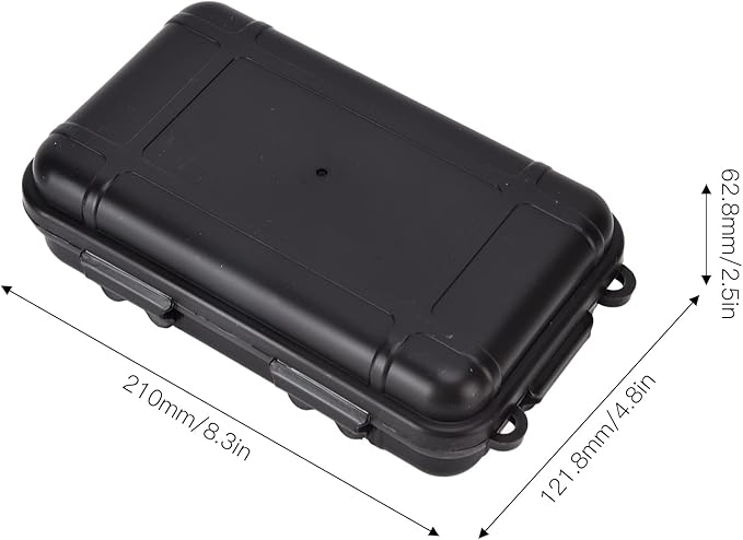 Anti-Pressure Shockproof Container Box, Small Waterproof Plastic Dry Storage Box with Foam, for Outdoor Camping Wilderness Survival