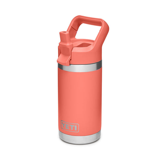YETI Rambler Jr. 12 oz Kids Bottle, with Straw Cap, Coral