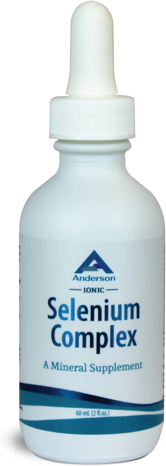 Anderson Ionic Selenium Complex, Liquid Selenium Supplement Drops, Supports Thyroid and Immune System, Antioxidant, Ionic Mineral Drops, Fights Free Radicals, 40 Servings, 2 fl oz